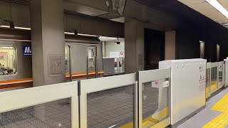 大阪メトロ堺筋線日本橋駅、ホーム柵設置＆バリアフリー化工事完了後の駅構内の様子とホーム柵開閉信号の様子を観察してみた！