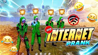 😂Funniest No Internet Prank With Green Criminal || Clash Squad No Internet Prank FF ANTARYAMI