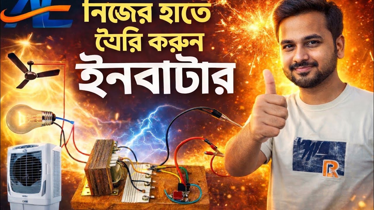 নিজের হাতে তৈরি করুন শক্তিশালী ইনভার্টার | Homemade Inverter 220V | AE Electronics BD
