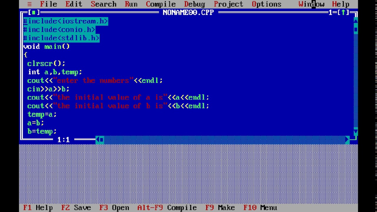 turboc++ bioskey() function - YouTube