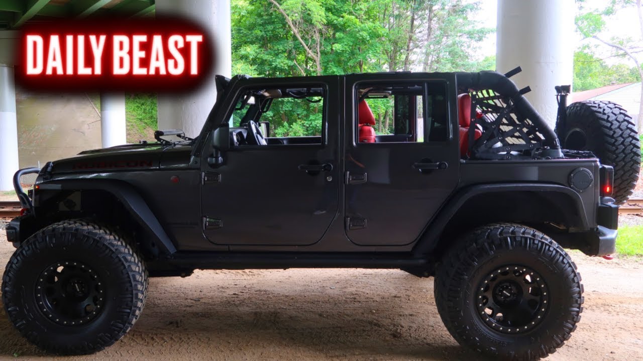 JEEP WRANGLER RUBICON GETS A MILITARY LOOK! Best Mod Ever! - YouTube