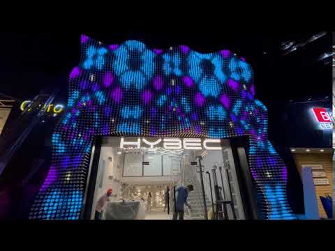 3D Printed Hybec Store LED Facade in Mumbai