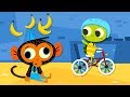 Young Turtle's Wibbly-Wobbly Bicycle | Mr. Monkey, Monkey Mechanic