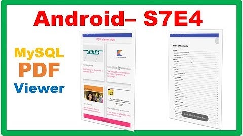 Android S7E4 : PHP MySQL - PDF Viewer with GridView