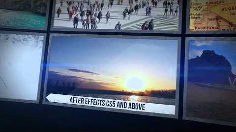 3D Video Wall after effects template