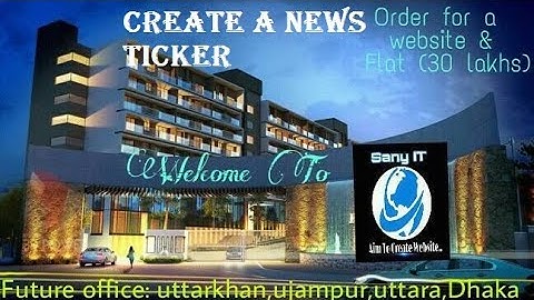 How to create news ticker in html ! Create Text Scrolling | Rolling Text | News Ticker & Headline