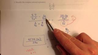 Simplifying Complex Rational Expressions