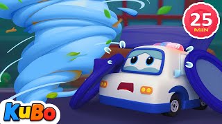 Typhoon Rescue Truck Team 🌪️ | Storm Save & Play | Educational Cartoons for Kids - Kubo screenshot 2