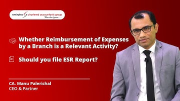 Economic Substance Regulations(ESR) - Is Reimbursement of Expenses by a Branch a Relevant Income?