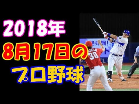 【プロ野球ニュース】2018年8月17日ハイライト情報