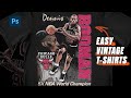 How to Design A Vintage NBA Streetwear T-Shirt in Photoshop 2025
