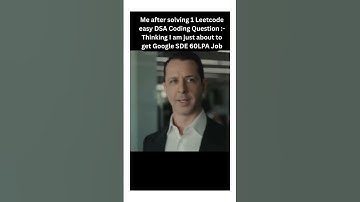 POV: You Solve 1 LeetCode Easy DSA & Start Dreaming Google SDE 60 LPA😂 #dsa #leetcode