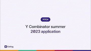 Y Combinator summer 2023 founder application video.
