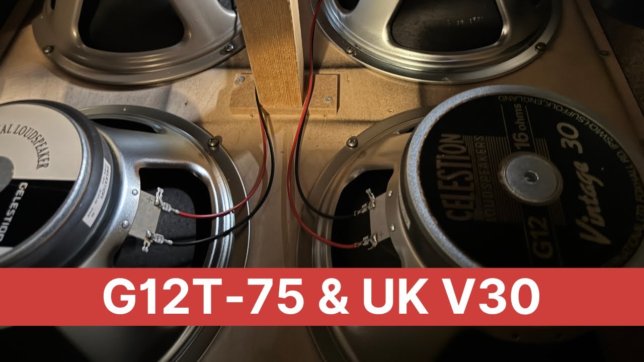 Celestion G12T-75 & UK V30s In X Pattern - YouTube