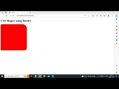 CSS shapes using border radius