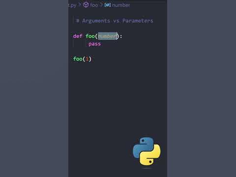 Python - Arguments vs Parameters ? #shorts #python #pythonshorts - YouTube
