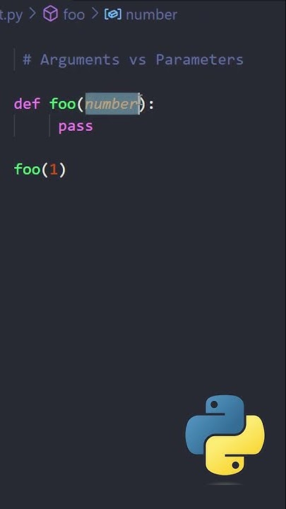 Python - Arguments vs Parameters ? #shorts #python #pythonshorts - YouTube