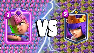 EVOLVED ARCHERS Vs ARCHER QUEEN - Clash Royale Battle