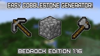 ✔️Minecraft: How to Make a Cobblestone Generator - (Xbox, Ps4, MCPE, and Windows10)