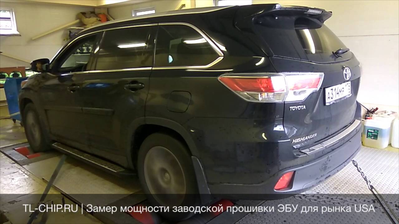 Результат чип тюнинга TOYOTA HIGHLANDER 3.5. Замер мощности на дино-стенде