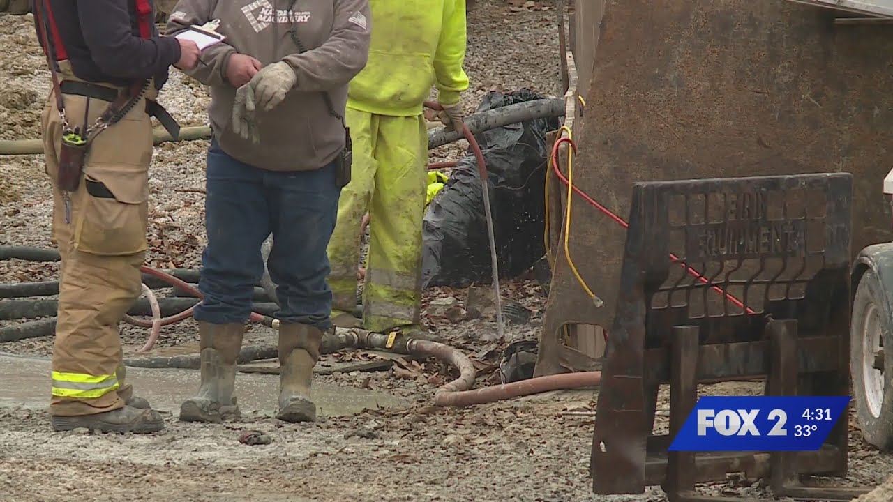 Person rescued from trench in south St. Louis County - YouTube