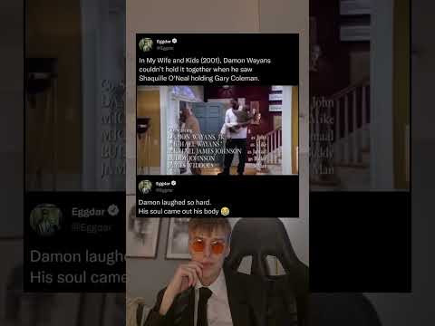 In My Wife and Kids (2001), Damon Wayans couldn't hold it together when he saw Shaquille O'Neal