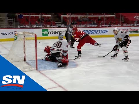 Andrei Svechnikov Buries Off-Balance Goal On Breakaway