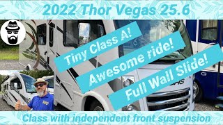 Tiny class A with independent front suspension! 2022 Thor Vegas 25.6