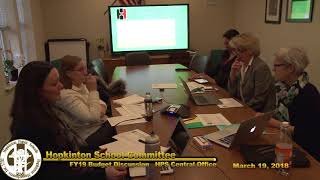 School Committee Meeting: March 19, 2018