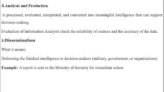Intelligence And Information Gathering - course outline