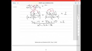 NCEA Level 1 Algebra 91027 MCAT 2020 Worked Answers (Day 1)