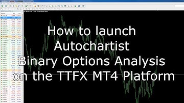How to launch Autochartist Binaries on the TTFX MT4 platform