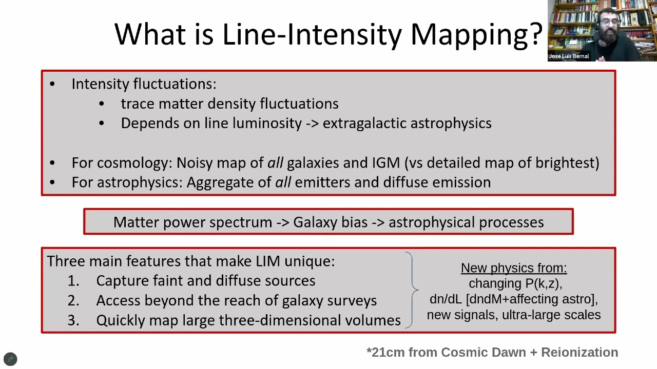 CosmoVerse seminar: José Luis Bernal: Current status of Line-Intensity Mapping