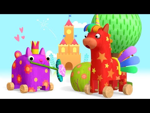 ПОДРУЖКИ 😻💕🐴 Кошечка Мяу и Лошадка Иго-го – Сборник – Деревяшки | Развивающий мультик для малышей