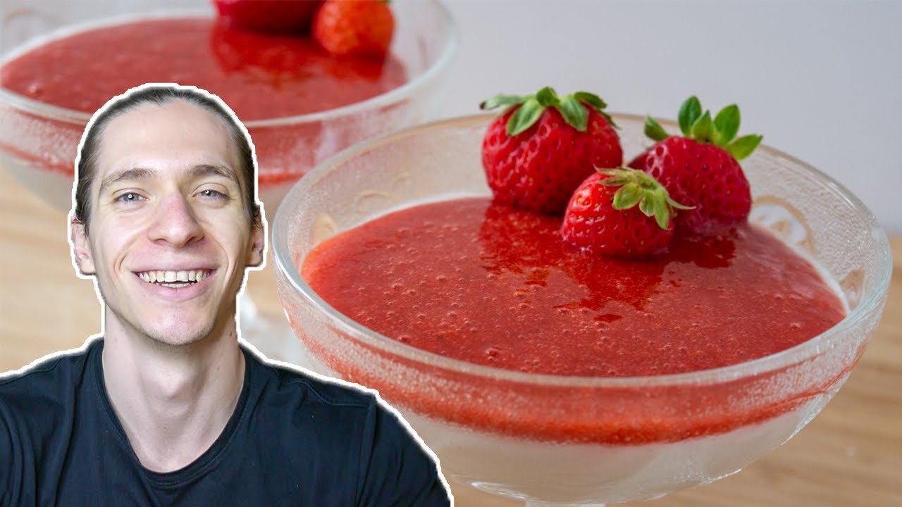 Panna Cotta Coco (à l’agar-agar) & Coulis de Fraise Maison