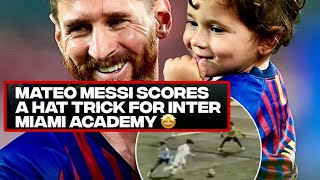 Mateo Messi Scores A Hat Trick For Inter Miami Academy.