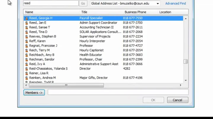 CSUN-OUTLOOK 2010-Create & Use a Distribution Group