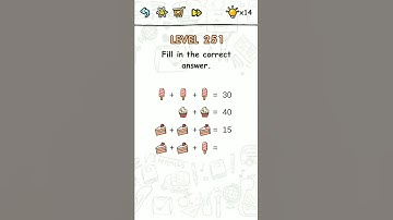 Brain challenge level 251 Fill in the correct answer, Solution Walkthrough