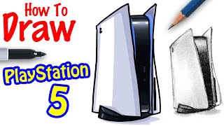 How to Draw PlayStation 5 Console