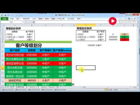 【Excel精选技巧】Excel根据客户消费额划分VIP等级的函数套路，LOOKUP函数实例应用