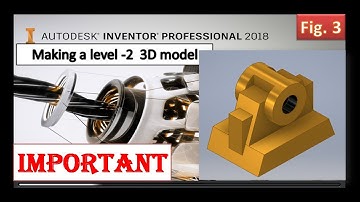 Level-2  3D model | Fig.3 |Mirror command|Offset Plane| Autodesk Inventor Professional