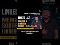 merge k sorted linked lists #shorts #ytshorts #linkedlists #mergeklinkedlists