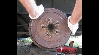 How to remove a stuck brake drum