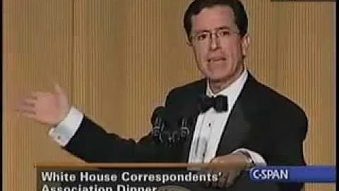 Stephen Colbert Roasts Bush at 2006 White House Co...