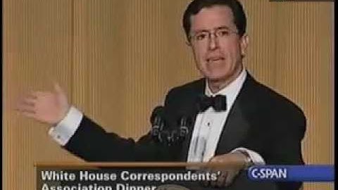 Stephen Colbert Roasts Bush at 2006 White House Correspondents Dinner