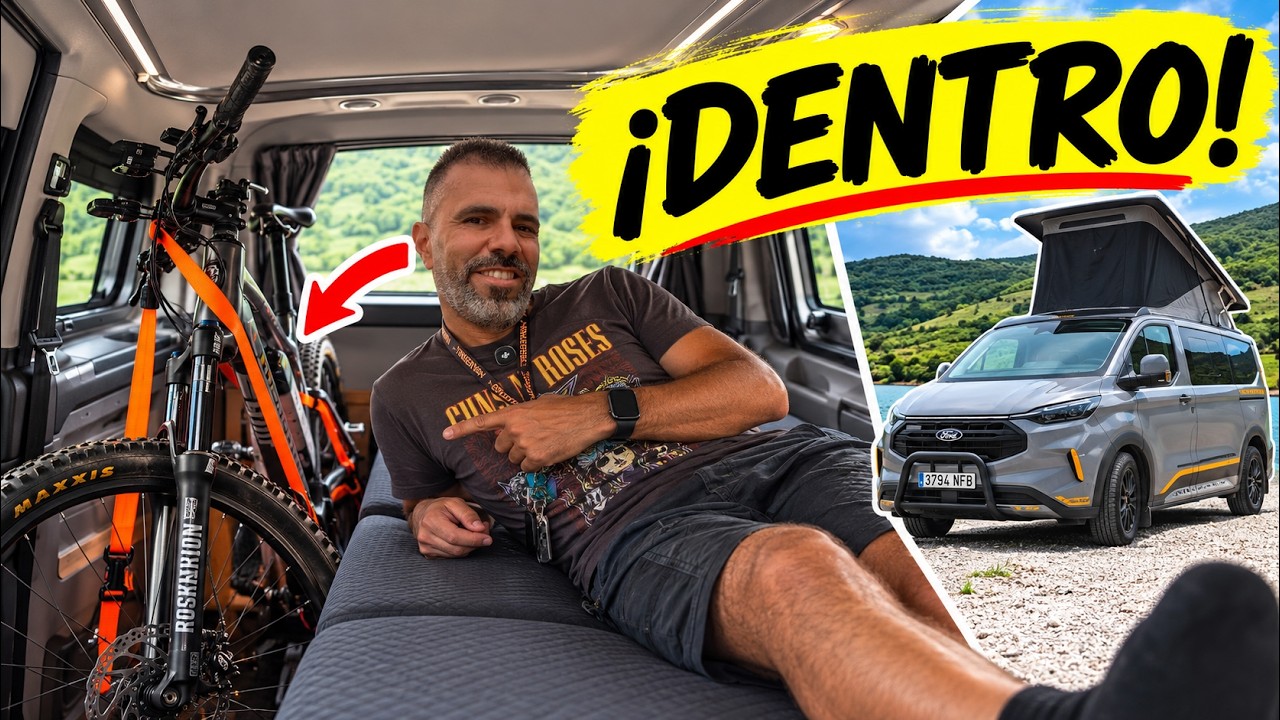 ¿La CAMPER perfecta para llevar BICIS? | Ford Transit Custom AWD by Tinkervan