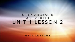 D&M Unit 1 Lesson 2
