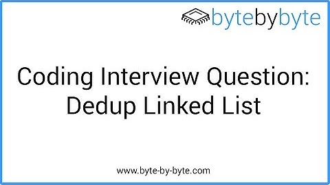 Interview Question: Dedup Linked List