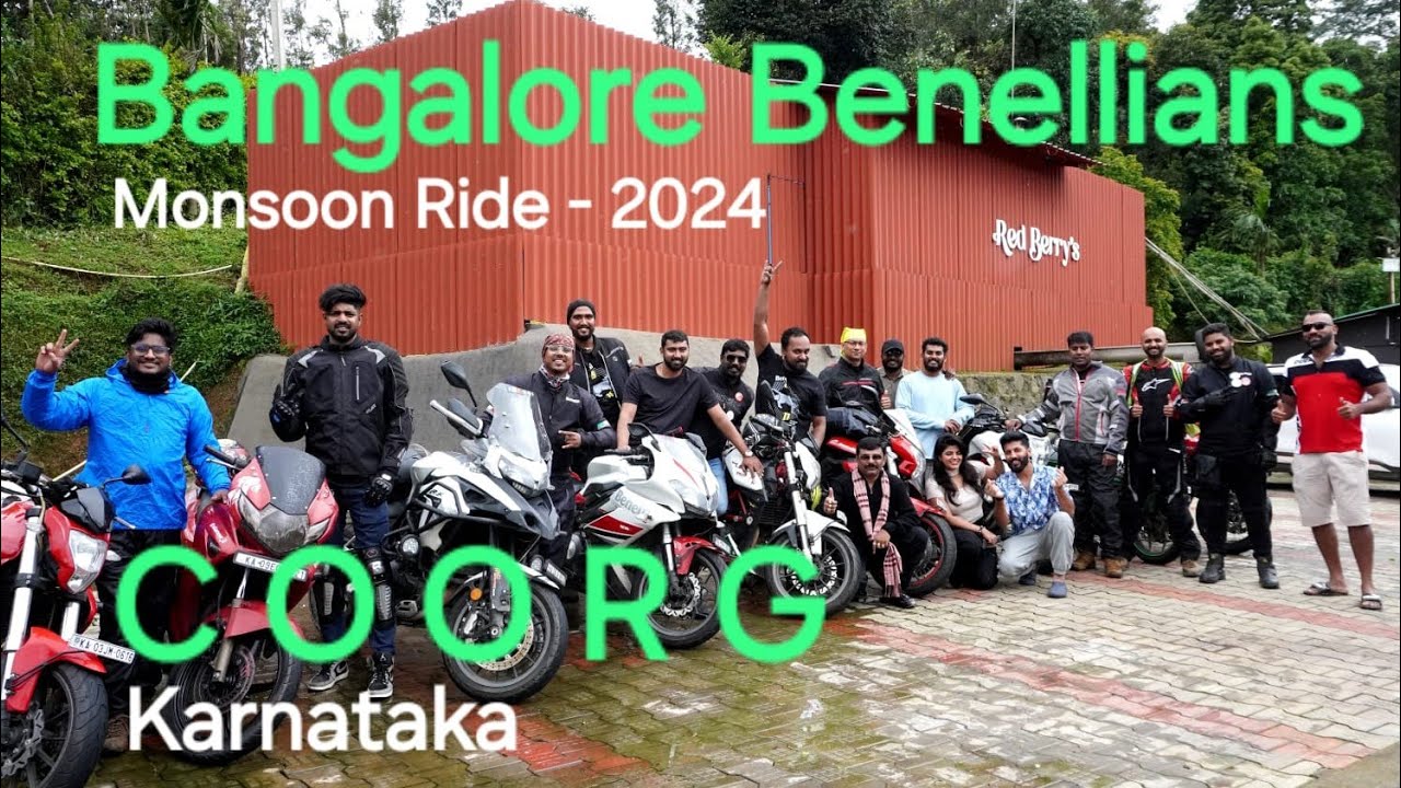 Monsoon Ride 2024 | Bangalore Benellians | Redberry's Luxury Stay Coorg #benelli #coorg #travel