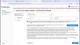 Cum cer acces la un registrul unui angajator in Reges Online?